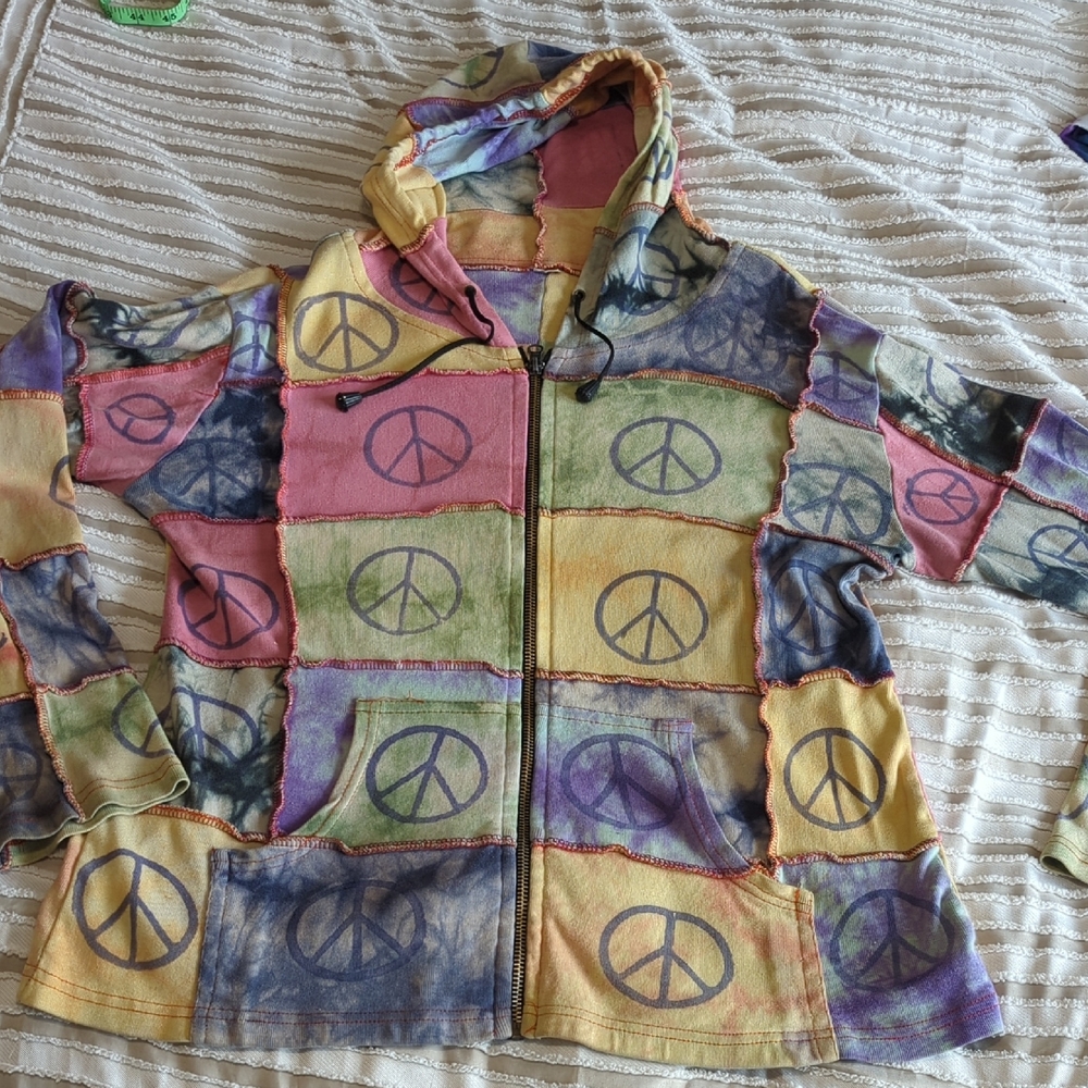 Rising International Multicolor Peace Sign Hoodie